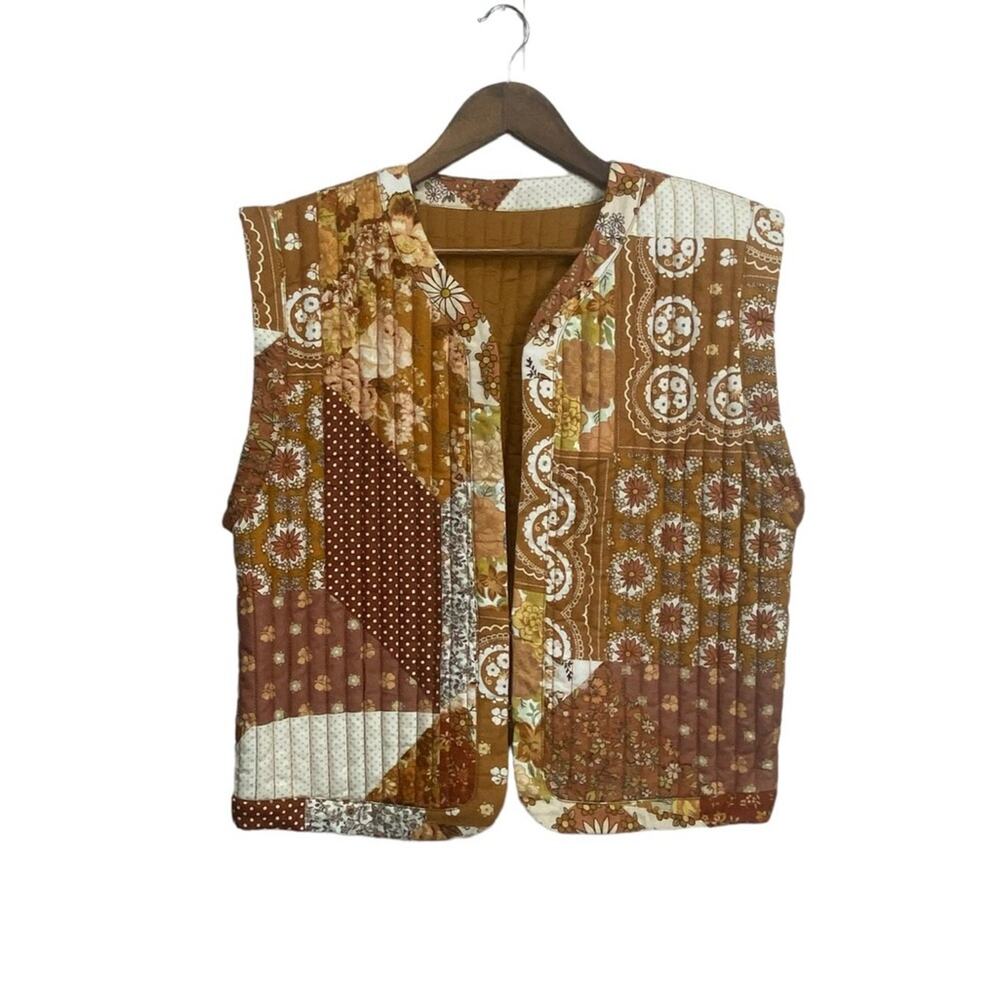 SPELL & The Gypsy Collective Cha‎ Cha Quilted Reversible Vest Large NWTPatchwork